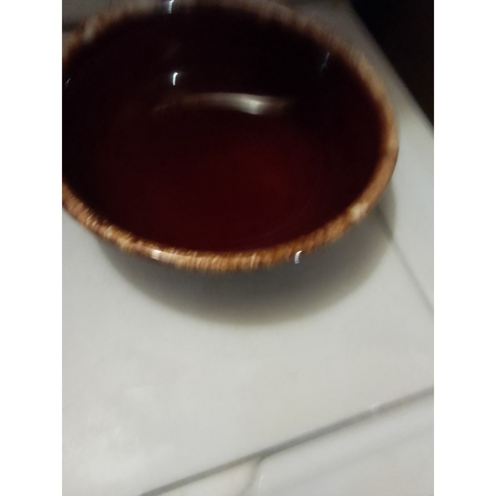 VTG Brown Drip Large Batter Bowl 10" X 5" Deep HP Co Oven Proof U.S.A - Picture 2 of 7
